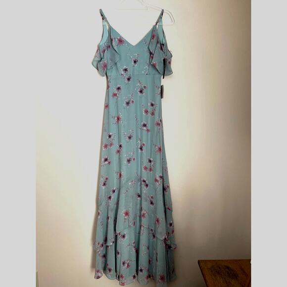 LulusTake You There Mint Green Floral Print Maxi Dress XS NWT - Picture 2 of 11
